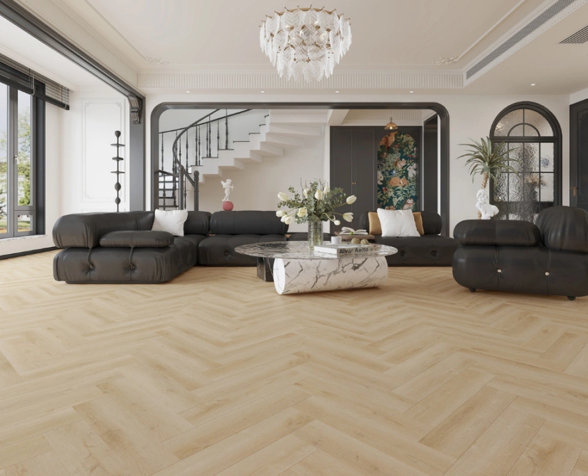 Gelegde houtlook PVC vloer