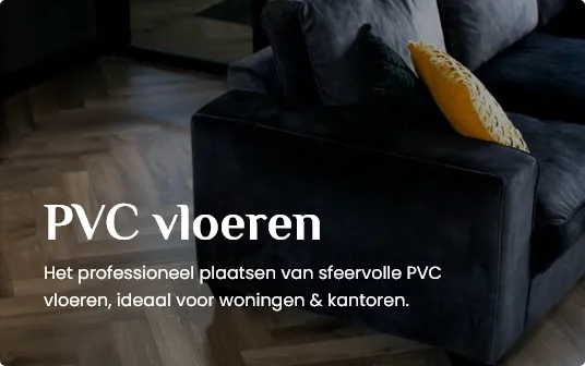 PVC vloer in visgraatpatroon in een woning in Enschede